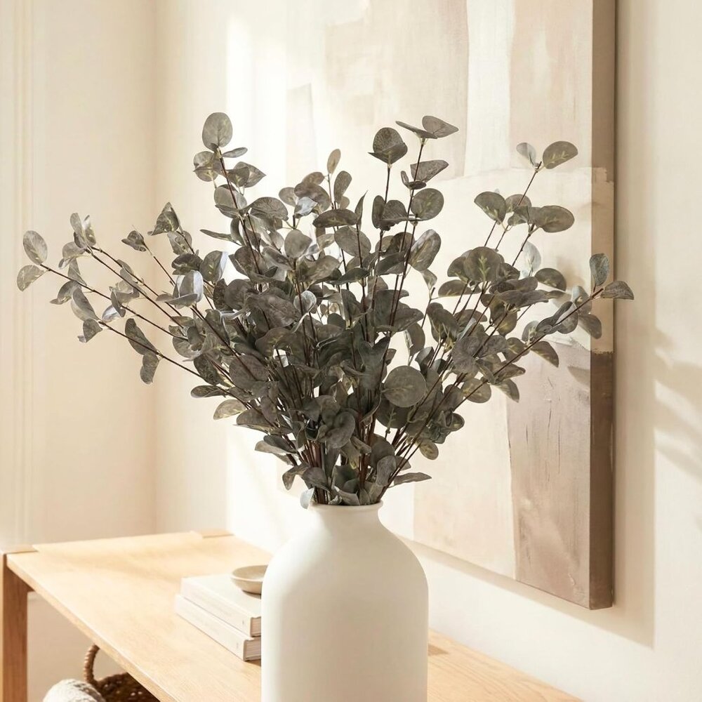 Green E Faux 10 Long Floral Stem Artificial Flowers Tall Vase Eucalyptus Decor